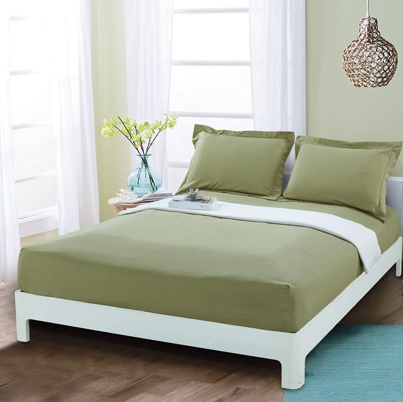 Mocassi Full Fitted Sheet  Deep Pocket Cooling Sheets up to 16 inch  Hotel Luxury 1800 Premier  Softest Sheets  Wrinkle Resistant  1 Single Bottom Fitted Sheet Full Sage Green