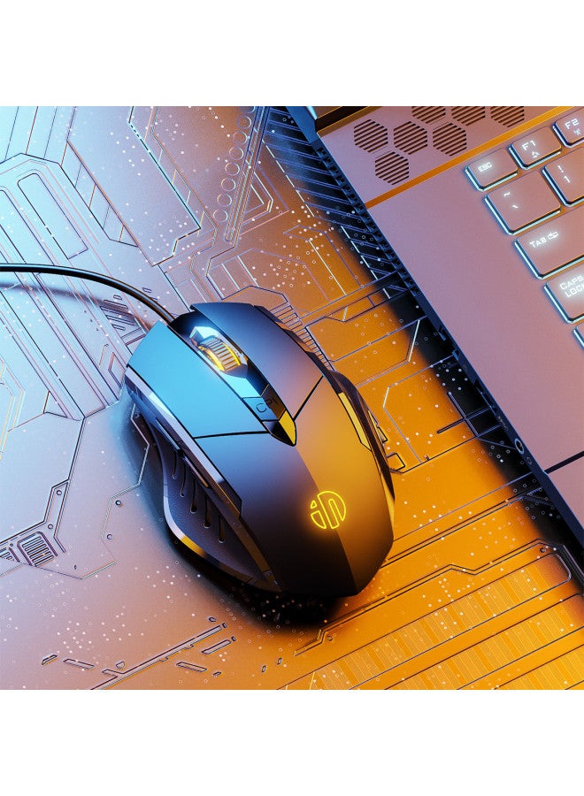 إنفيك Inphic W1 Wired Mouse For Gaming, Business, Office, And Home Use With Silent Click [mouse Pad Set] - Image 5