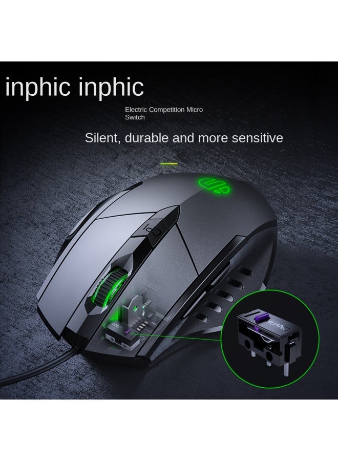 إنفيك Inphic W1 Wired Mouse For Gaming, Business, Office, And Home Use With Silent Click [mouse Pad Set] - Image 3