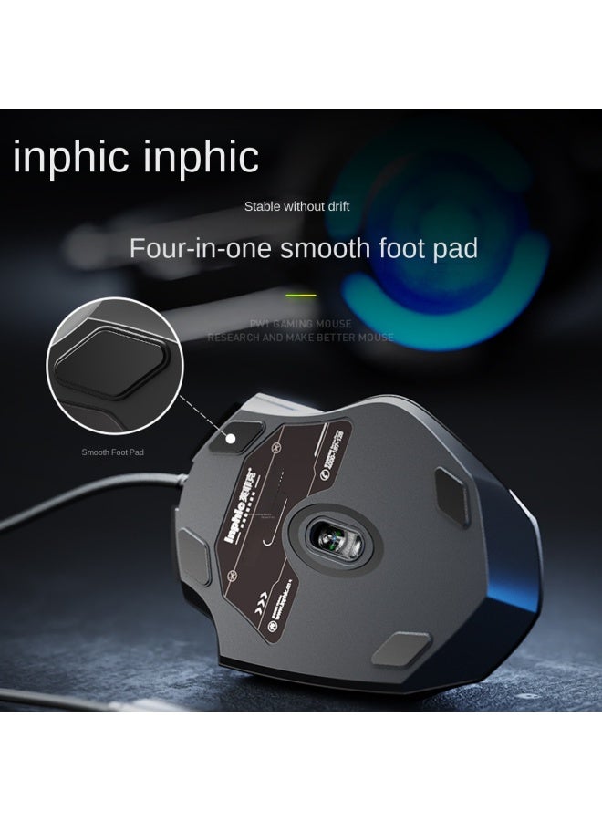 إنفيك Inphic W1 Wired Mouse For Gaming, Business, Office, And Home Use With Silent Click [mouse Pad Set] - Image 4