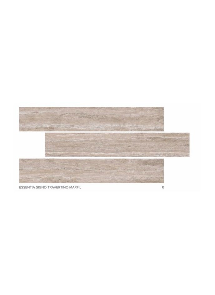 SOMANY Essentia Signo Travertino Marfil 200x1200mm Ceramic Floor Tiles, 11 MM Thickness 0.96 SQM | Premium Luxury Flooring, Marble Effect, Polished Finish, Durable Modern Tiles for Living Room & Hall  - Image 1