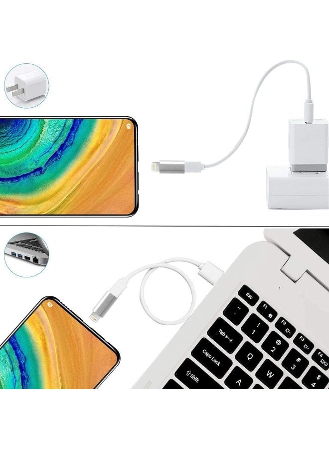 Pack Of 2) USB C Female To Lightning Male Adapter Support Charging And Data Transmission USB  - Image 5