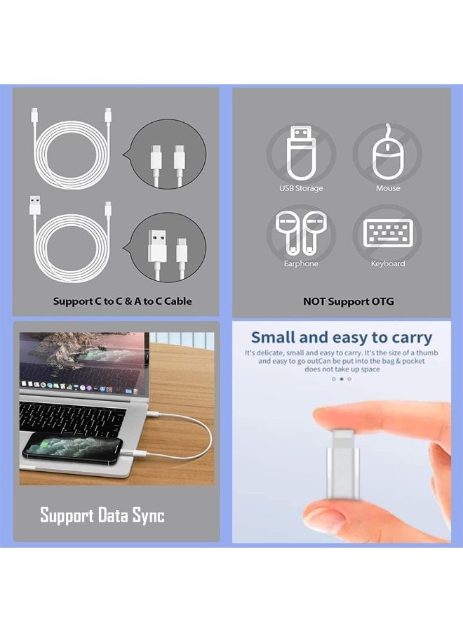 Pack Of 2) USB C Female To Lightning Male Adapter Support Charging And Data Transmission USB  - Image 4
