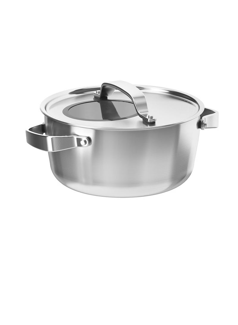 Pot with lid, stainless steel/grey4 l - Image 1