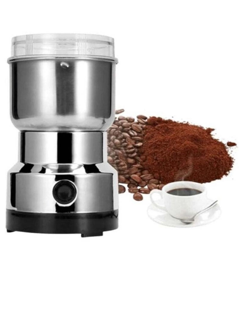 Electric Grinder  Coffee Grinder, Electric Mini Stainless Steel Pepper Bean Grinder with Stainless Steel Blade, for Herbs, Spices, Nuts, Grains, Coffee Bean Grinding - Image 1