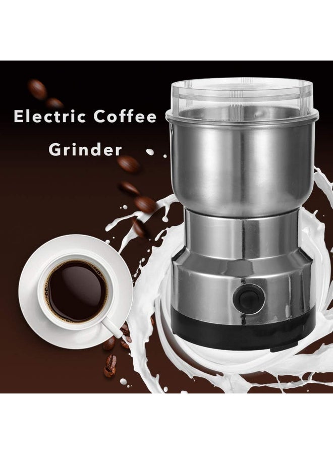 Electric Grinder  Coffee Grinder, Electric Mini Stainless Steel Pepper Bean Grinder with Stainless Steel Blade, for Herbs, Spices, Nuts, Grains, Coffee Bean Grinding - Image 2