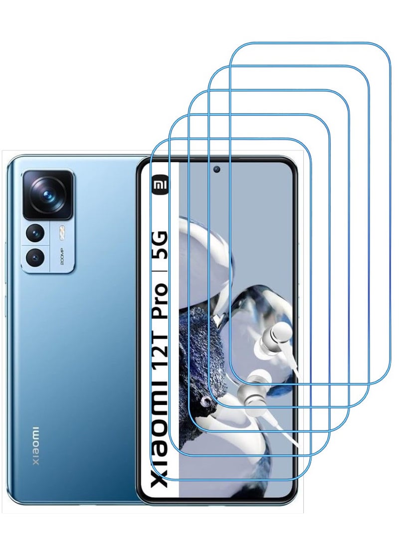 ACLIX 5 Pieces Antistatic ESD Dustproof Premium Quality High Definition Clear Tempered Glass Screen Protector Designed For Xiaomi 12T Pro - Image 1
