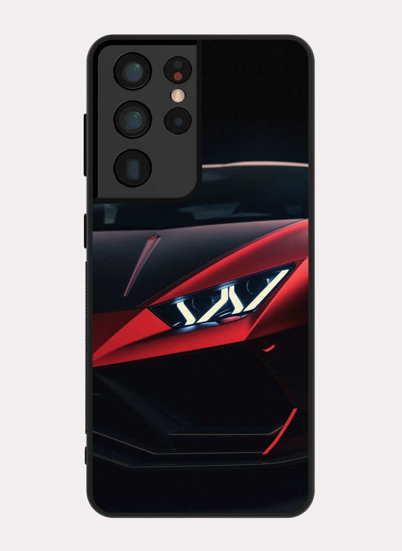 بكسلات كفر سامسونج جالكسي اس 21 الترا لمبرجيني هوراكان احمر - Image 1