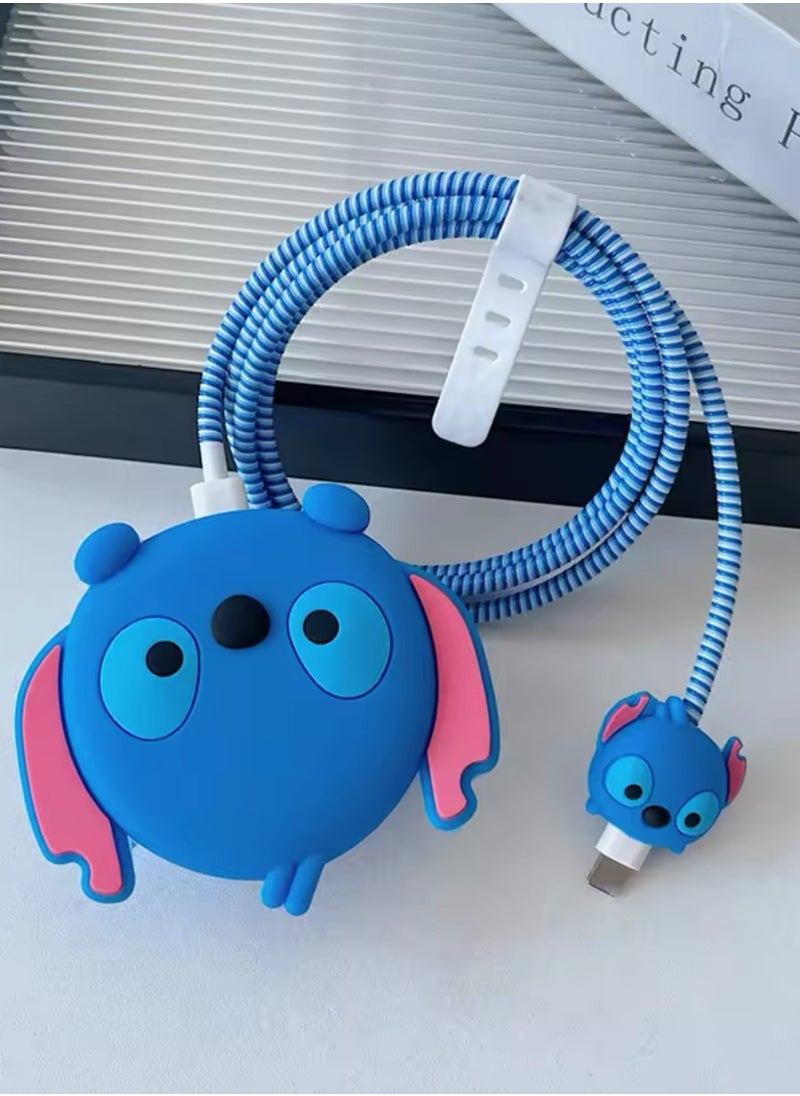 Gemini - 3D Cartoon Series Slim Charger Protector Compatible with iPhone 18W 20W Fast Charging Cable Protector Cover Data Cable Protector - Image 1