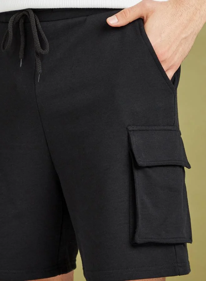 Styli Styli  Cargo Cotton Terry Relax fit Shorts