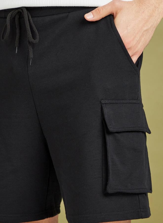 Styli  Cargo Cotton Terry Relax fit Shorts - Image 3