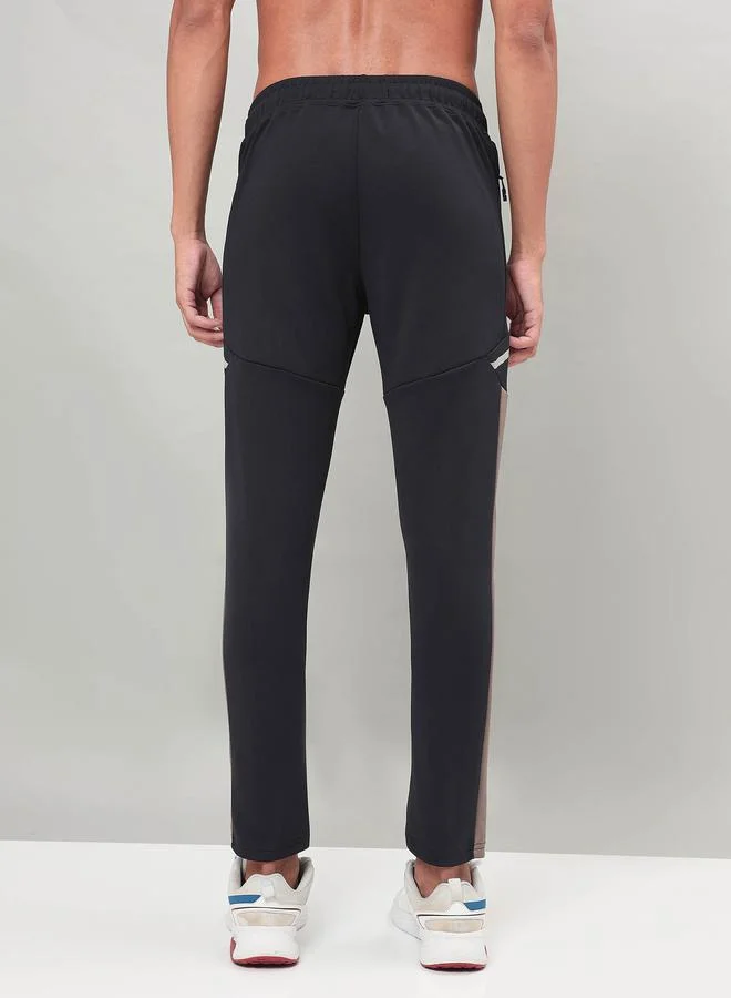 Technosport Panelled Drawstring Waistband Trackpants with Pockets by Styli