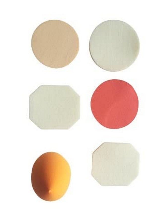 advancedestore advancedestore 6 Cotton Pad Applicator Foundation Makeup Blender Powder Buff Sponge Cosmetic Puff Women's & Girls Cosmetic Makeup Beauty (Pack of 1) (PACK OF 1)