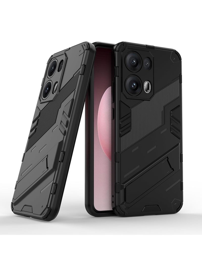 GOLDEN MASK Compatible With Oppo Reno13 Pro Punk Case Anti Protection (Black) - Image 1