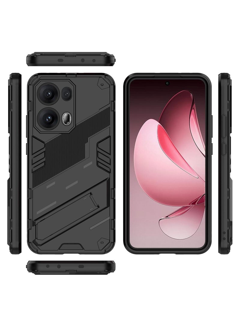 GOLDEN MASK Compatible With Oppo Reno13 Pro Punk Case Anti Protection (Black) - Image 2