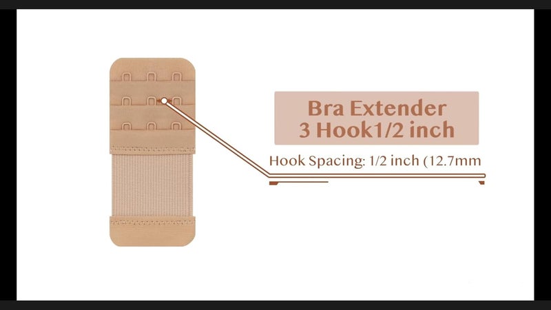 SAMGU Store Women's Bra Extenders 2 Hook / 3 Hook / 4 Hook / 5 Hook / 6 Hook, Soft Stretchy Back Bra Extension Strap - Image 3
