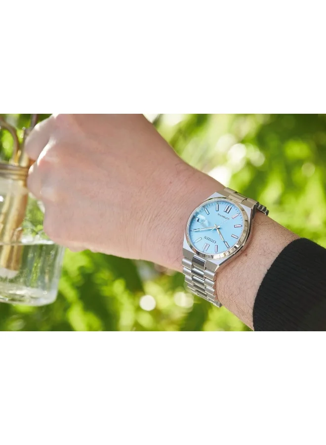 CITIZEN Men's Mechanical Men Silver Stainless Steel Strap Strap - NJ0151-53L