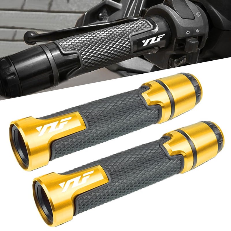 FREAXLL 2pcs 22mm 78 Motocycle Handlebar Grip Ends Set for YZFR1 YZFR3 YZFR6 YZFR7 YZFR125 R6S R25 600R Gold - Image 2