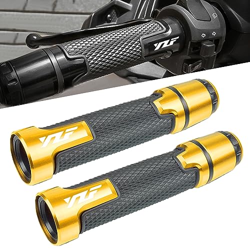 FREAXLL 2pcs 22mm 78 Motocycle Handlebar Grip Ends Set for YZFR1 YZFR3 YZFR6 YZFR7 YZFR125 R6S R25 600R Gold - Image 1