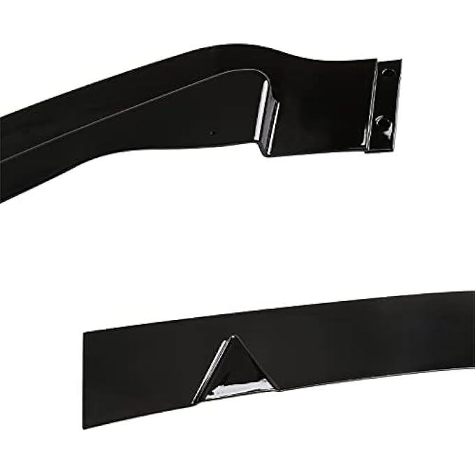 Spec-D Tuning Glossy Black Front Bumper Lip Spoiler Splitter 3PC Style Compatible with Infiniti Q50 2014-2017 - Image 5