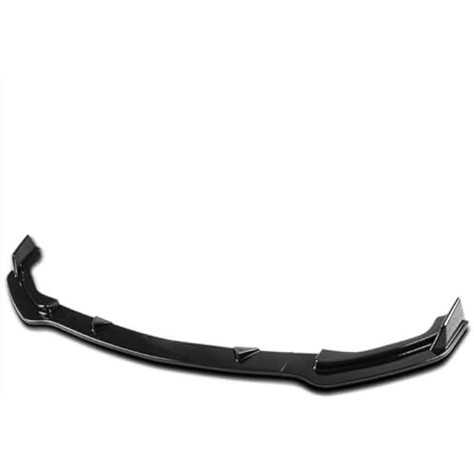 Spec-D Tuning Glossy Black Front Bumper Lip Spoiler Splitter 3PC Style Compatible with Infiniti Q50 2014-2017 - Image 1