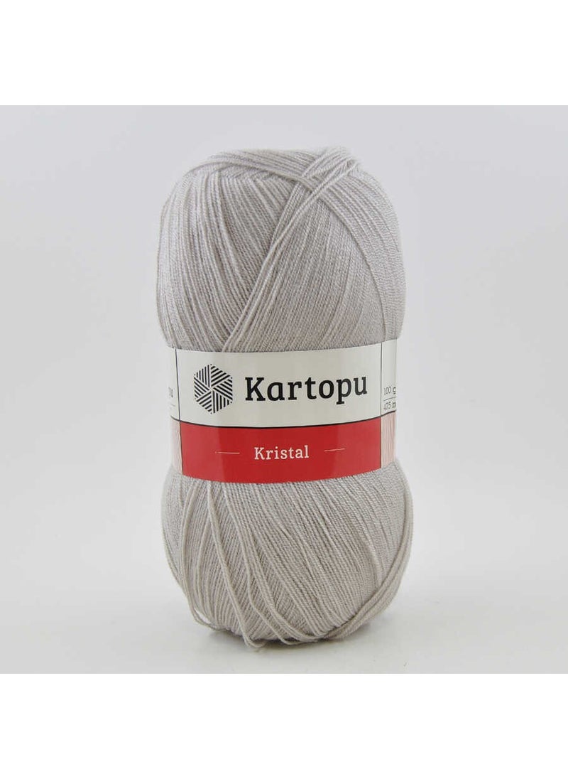 Kartopu Kristal K861 5 Pieces Fiber Yarn Hand Knitting Yarn Beige 