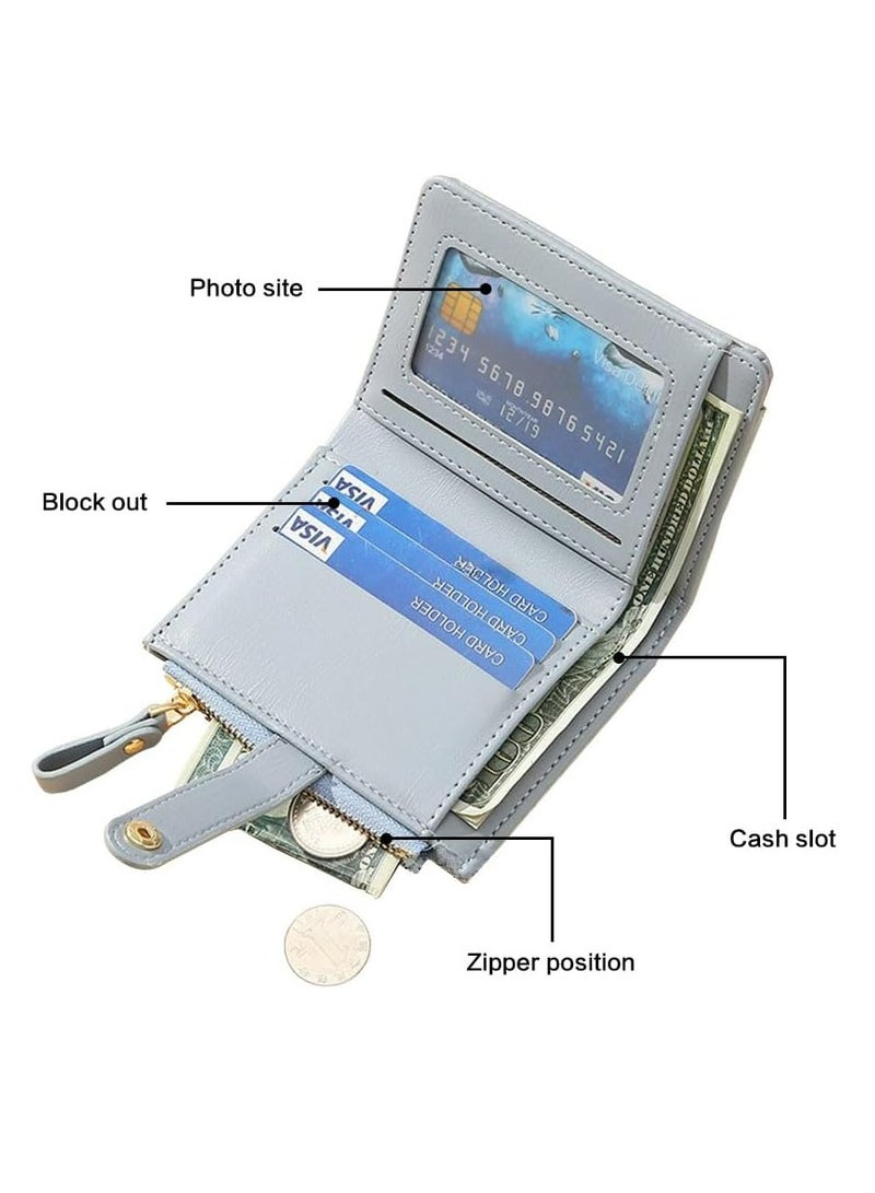 Oasisgalore RFID Blocking Women's Bifold Wallet with Zipper, Coin Purse, Card Holder  - Image 4