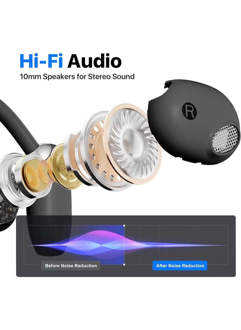 lekikpo - Translation Earbuds, TWS Language Translator Earphone in Real Time Supports 144 and 8 Offline AI Translations OWS 3-in-1 Earbuds fit iOS & Android (Black) - Image 1