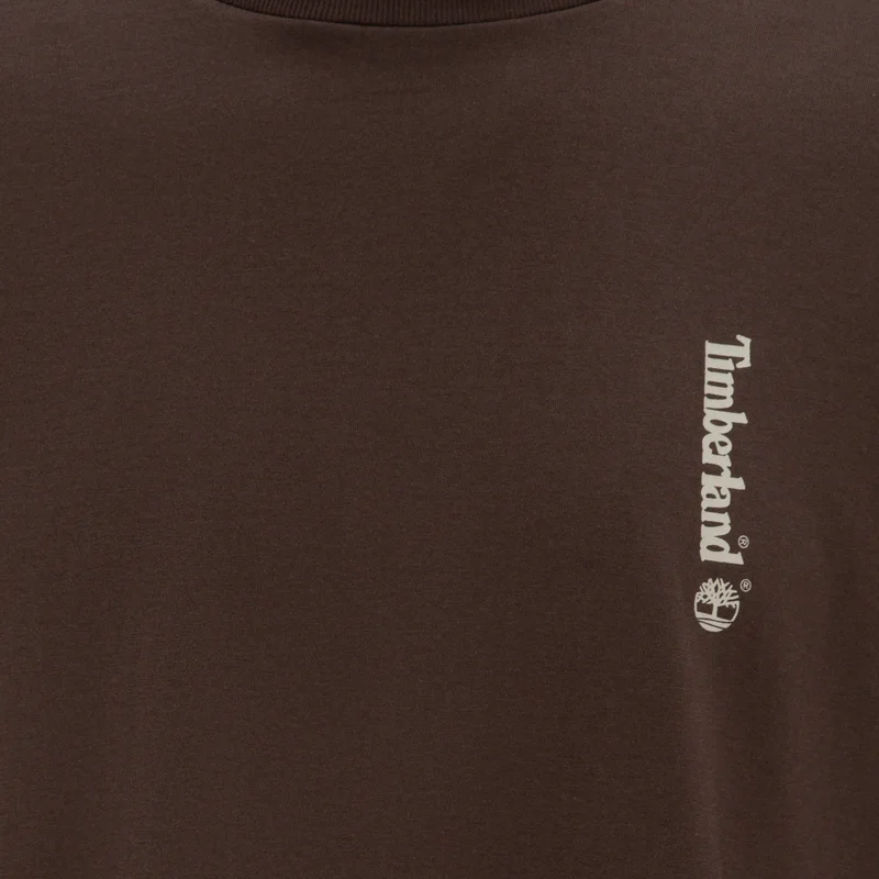 Timberland Brown Men's Illustrated Wood Long Sleeve Graphic T-Shirt for Men | Best Price UAE