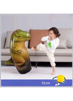 Standing Inflatable Punching Bag with Air Pump, Kids Punching Toy, Large Dinosaur Bop Bag Tumbler Boxing Toy Children Educational Toy