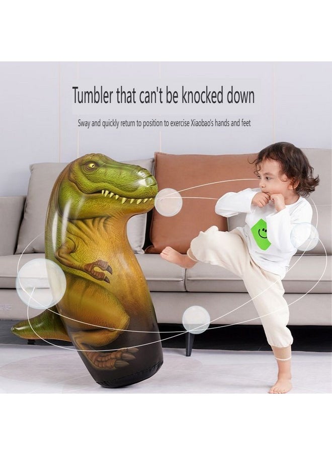 Bestway - Standing Inflatable Punching Bag with Air Pump, Kids Punching Toy, Large Dinosaur Bop Bag Tumbler Boxing Toy Children Educational Toy - Image 1