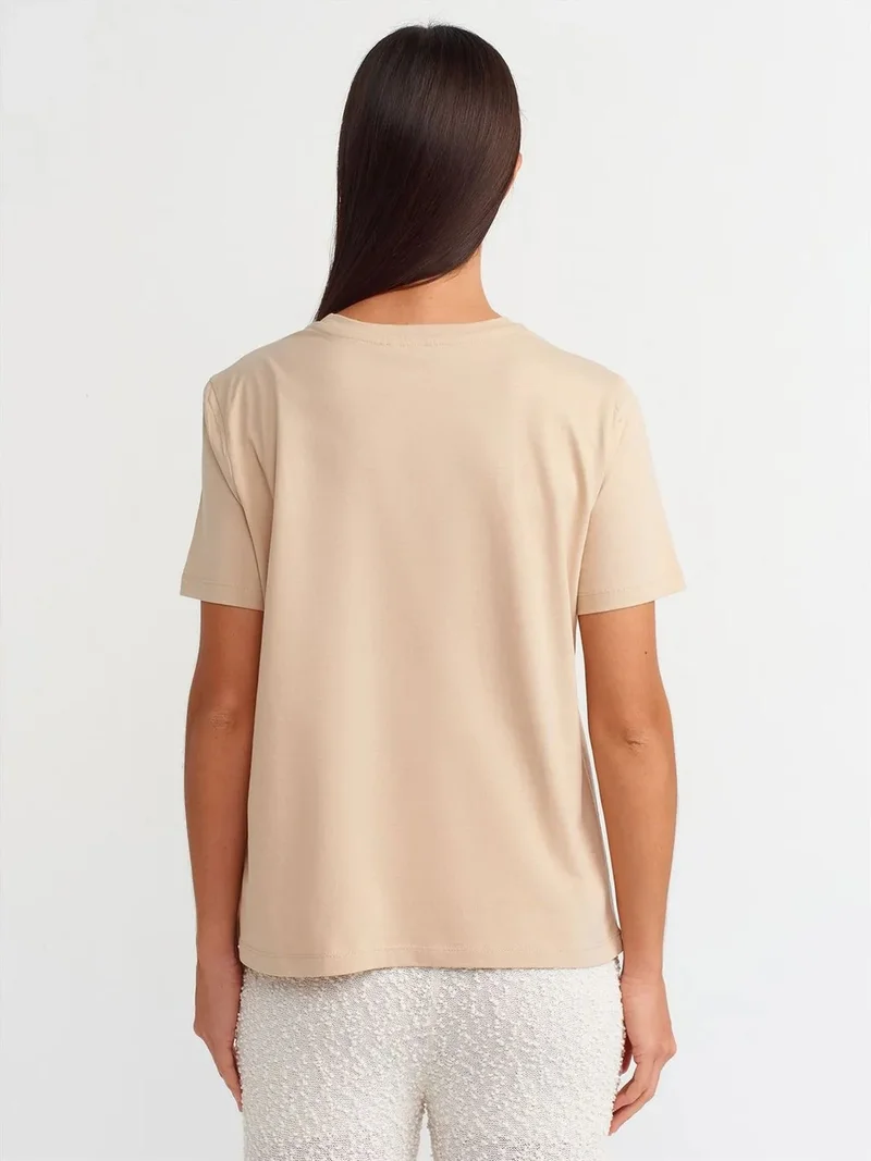 ديلفين Dilvin Women's Cotton Crew Neck T-Shirt