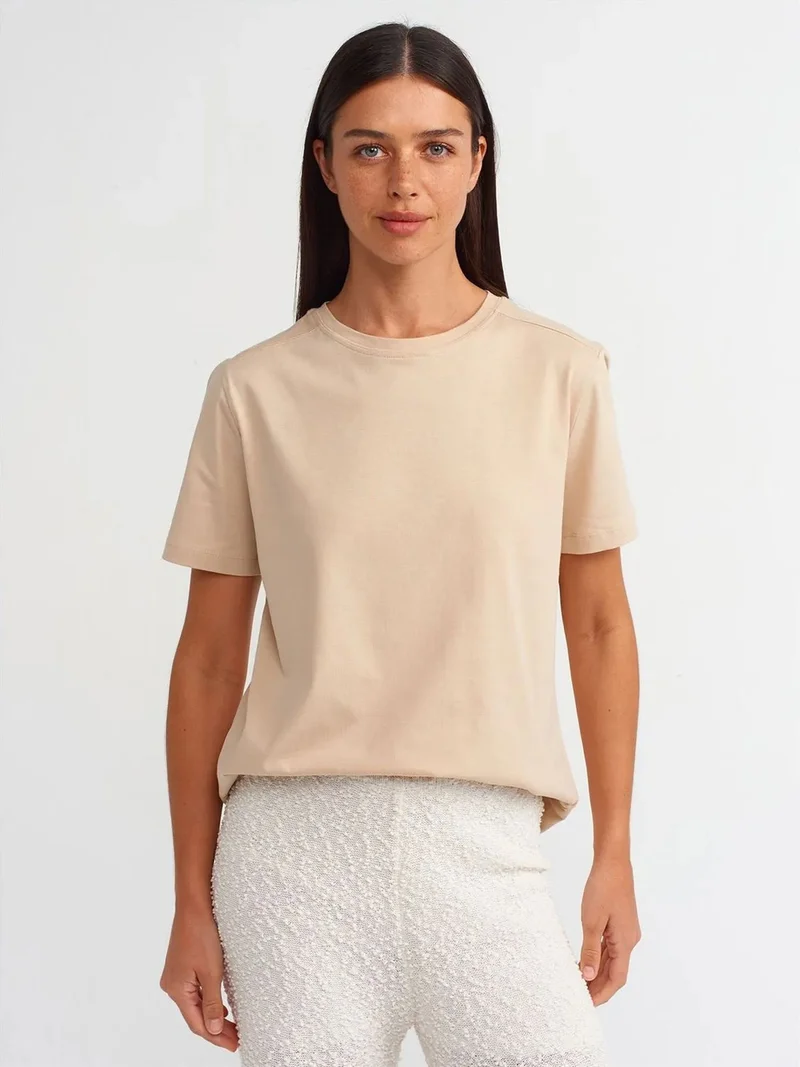 ديلفين Dilvin Women's Cotton Crew Neck T-Shirt