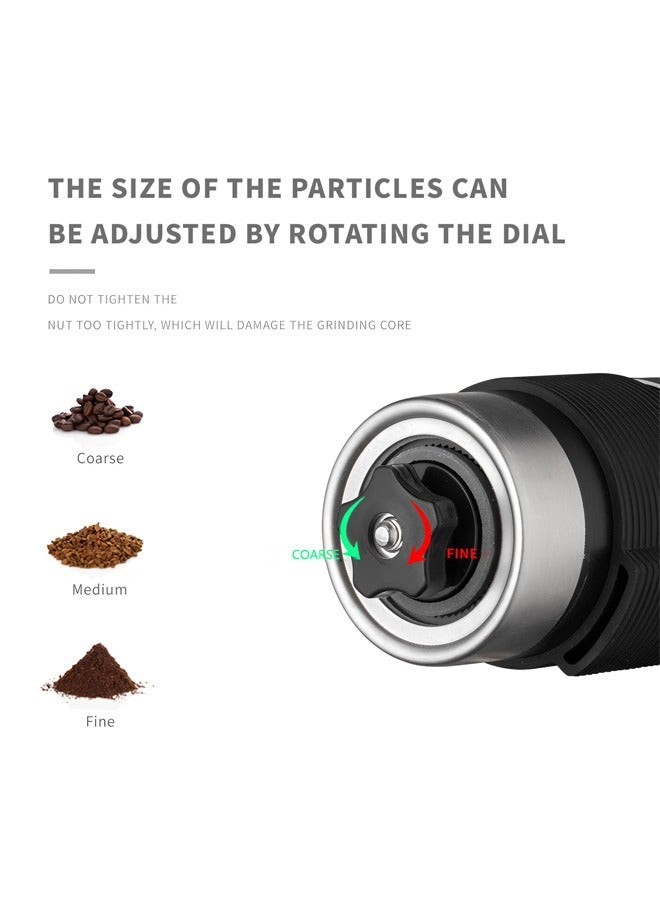 كيلا مطحنة قهوة يدوية محمولة، طاحونة قهوة يدوية للإسبريسو والقهوة الطازجة، مثالية للسفر، التخييم، الاستخدام المنزلي والمكتبي - مصنوعة من الفولاذ المقاوم للصدأ 304 المتين، مع مطحنة خزفية. - Image 5