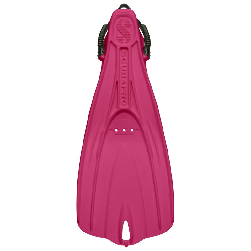 SCUBAPRO GO Travel Scuba Fin for Snorkeling, Scuba Diving and Swimming, Pink Scuba Fin with Black Bungee Open Heel Strap, Medium/Large - Image 2