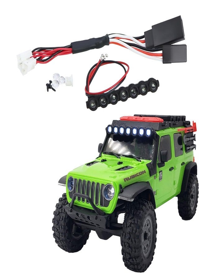 FACCNOY Plastic Roof Light LED Strip Lights Bar Spotlight Round Light for 1/30 RC Crawler Car SCX30 Jeep Wrangler Part (White Round Light) - Image 1