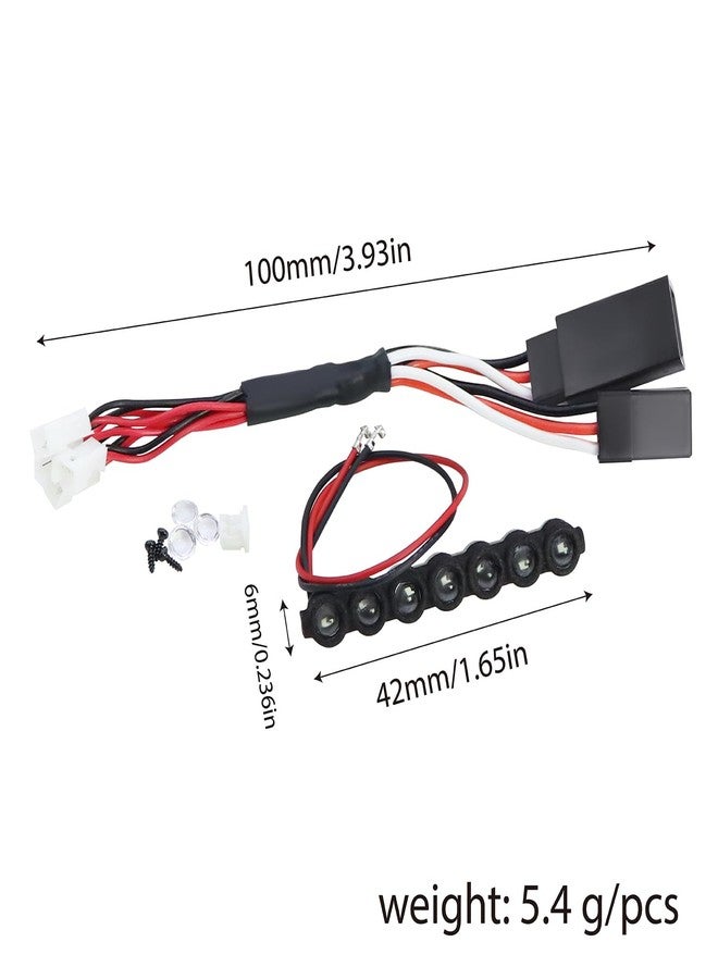 FACCNOY Plastic Roof Light LED Strip Lights Bar Spotlight Round Light for 1/30 RC Crawler Car SCX30 Jeep Wrangler Part (White Round Light) - Image 3