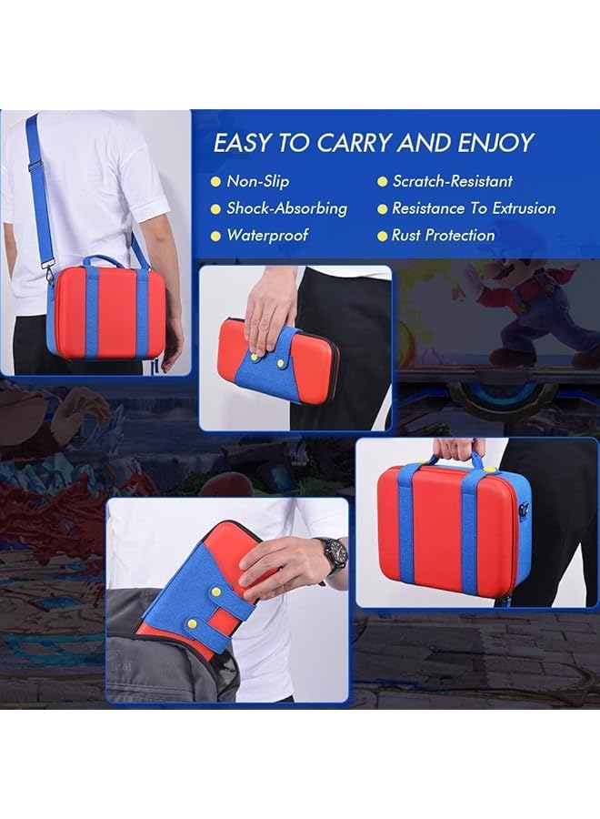 HOOKOR Carrying Case For Nintendo Switch Oled Cute And Deluxe Protective Hard Shell Carry Bag For Nintendo Switch Oled Console & Accessories - Image 2