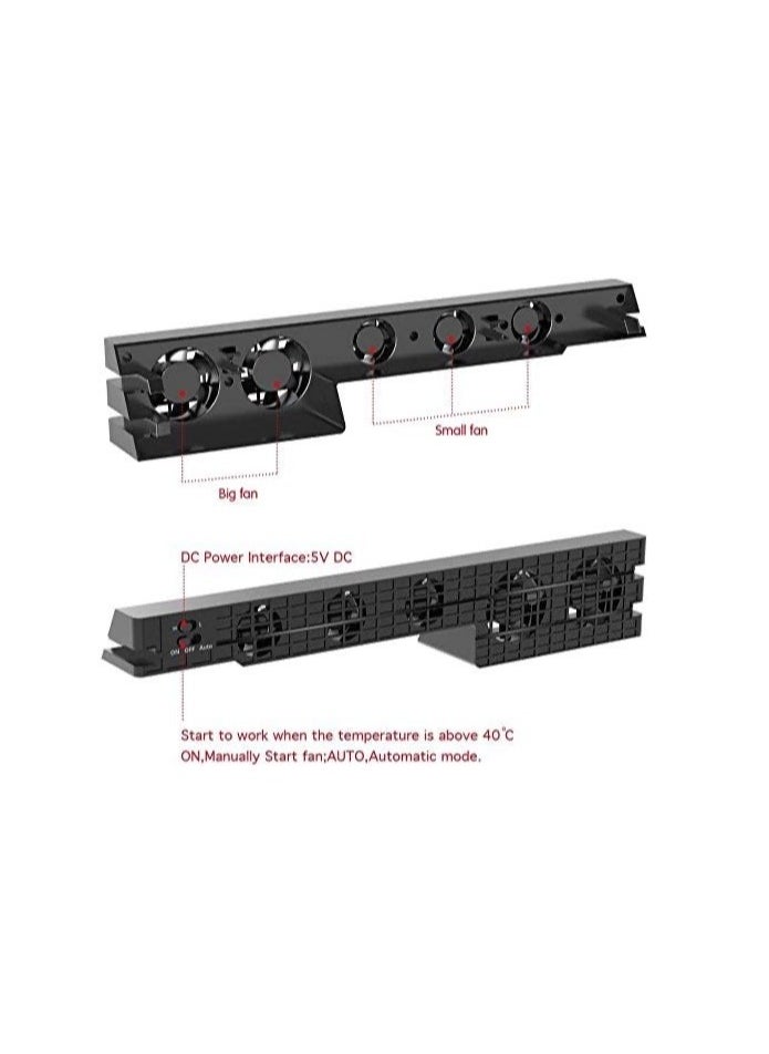 Dobe Cooling Fan Comfortable with Sony Playstation 4 Pro Gaming Console