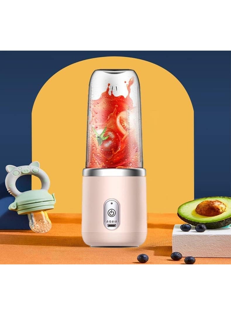 DubaiGallery Portable Blender, Blender Juicer Juice Cup Fruit Blender Portable Fruit Cup, USB Rechargeable Personal Size Juice Cup, Personal Blender for Smoothies and Smoothies, 400ml Travel Juice Cup - Image 4