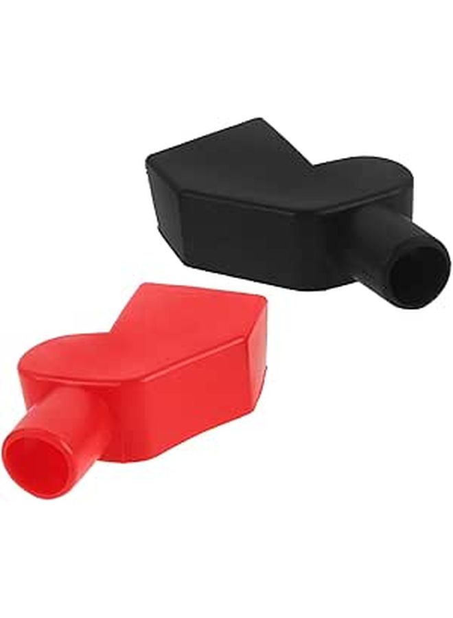 2pcs Battery Terminal Covers Soft Rubber Insulating Sheath Positive Negative Car Motorcycle Truck Protection - Image 1