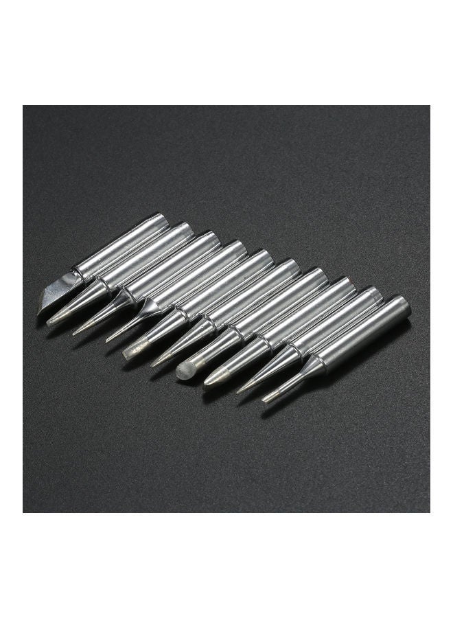 NIBEMINENT 10-Piece Replacement Soldering Iron Tip Set Silver - Image 5