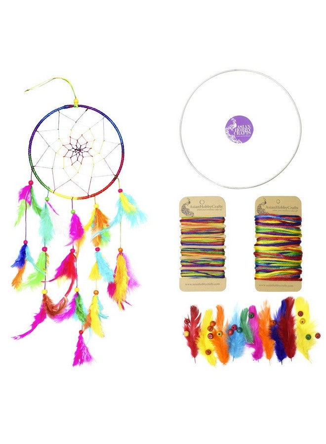 Asian Hobby Crafts Aluminum Diy Dream Catcher Kit (1 x 7 inch, Multicolour) - Image 2