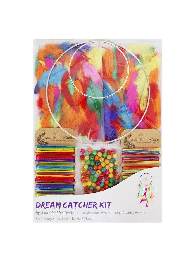 Asian Hobby Crafts Aluminum Diy Dream Catcher Kit (1 x 7 inch, Multicolour) - Image 1