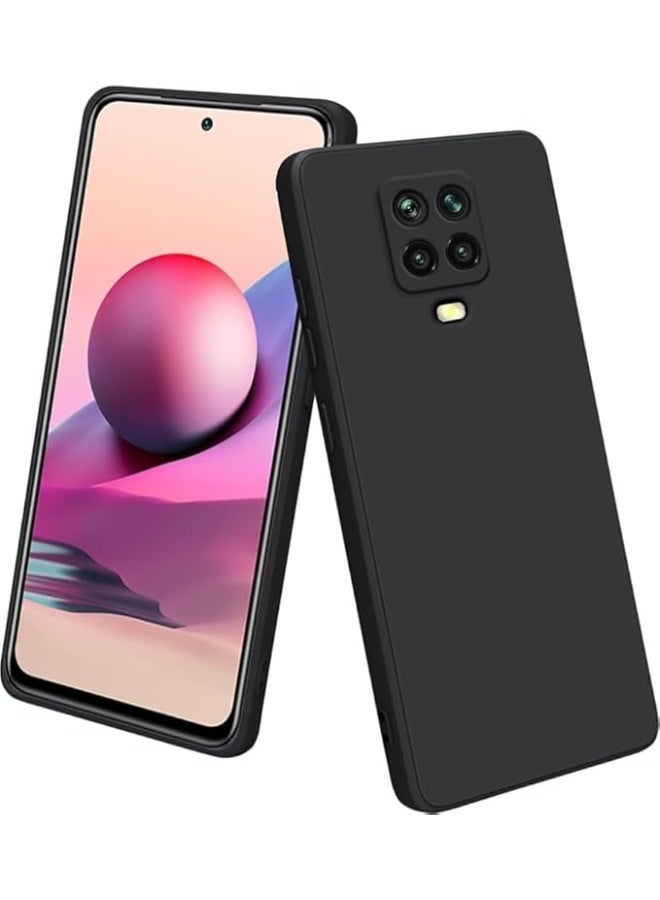 غطاء واقي لهاتف Redmi Note 9 Pro، غلاف TPU ناعم رفيع، غلاف سيليكون مرن متوافق مع Redmi Note 9 Pro - أسود