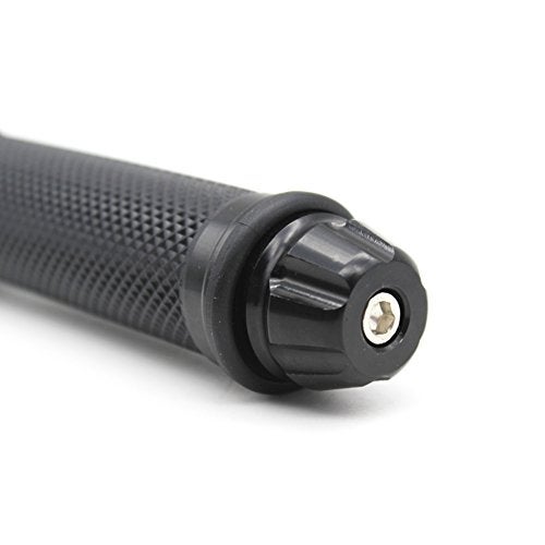 Nuoxinus Motorcycle Handlebar Grips with Bar End Cap, Racing CNC Aluminum Soft Rubber Universal for 7/8"(22mm) Handle Bar (Black) - Image 5