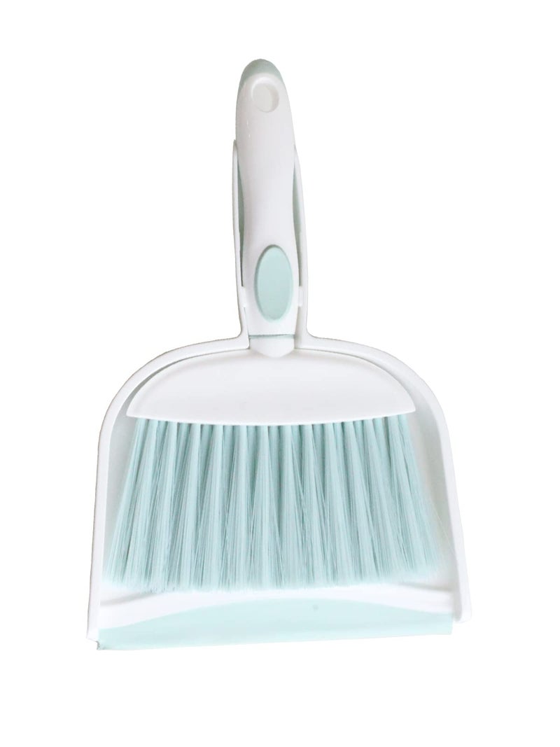 BSMstone Mini Broom and Dustpan SetMini Whisk Set for Desk Housekeeping Office Kitchen Pet Nest etcDaily Cleaning Necessity Plastic Mini Dustpan Set Light Green