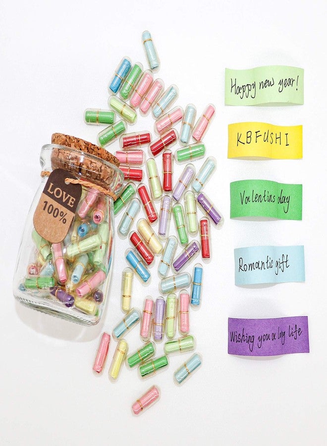 KBFUSHI Capsule Letters Message in a Bottle - Valentines Day Gifts for Boyfriend Girlfriend - Love Letter for For Couples Men Women (Mixed Color 45pcs) - Image 2