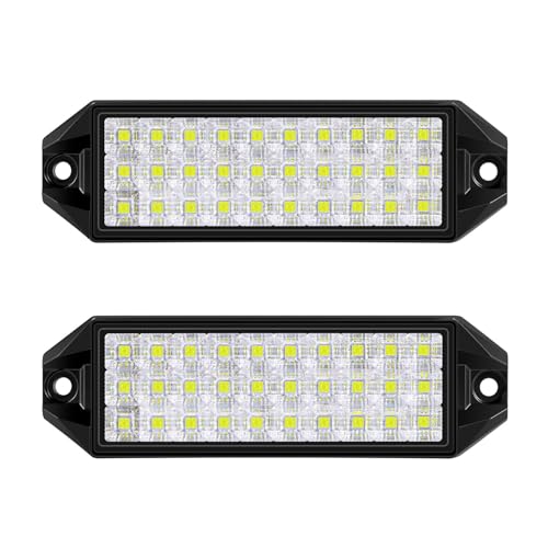 SAN YOUNG LED Light Bar for Truck, 6 Inches Reverse Lights Flood Beam for Truck Tractor ATV UTV Boat, 12V Flush Mount Small Light Bar, 2Pcs - Image 1