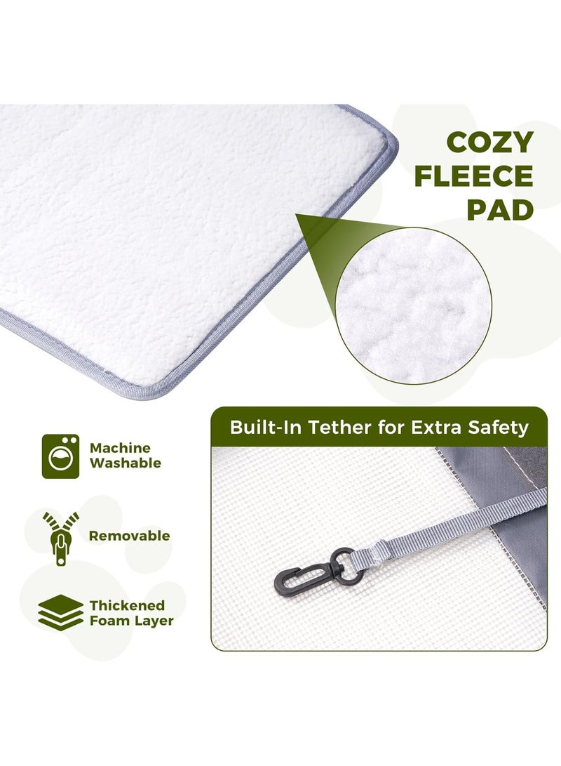 Cat Carrier, Dog Carriers for Small Dogs Medium Cats Pet Carrier up to 6kg, Pet Carrier Collapsible Soft Sided Airline Cat Carrier, Cat Dog Crate Travel Bag, Grey - Image 5